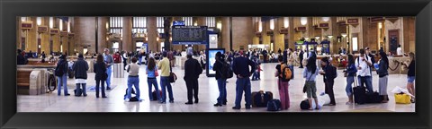 Framed People waiting in a railroad station, 30th Street Station, Schuylkill River, Philadelphia, Pennsylvania, USA Print