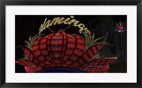 Framed High section view of a casino, Flamingo Casino, Las Vegas, Nevada, USA Print