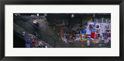 Framed Man walking upstairs from Post Alley to Post Market, Seattle, Washington State, USA Print