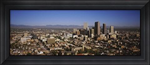 Framed High angle view of Denver, Colorado, USA Print