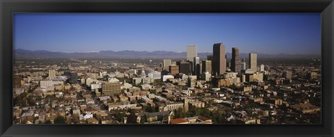 Framed High angle view of Denver, Colorado, USA Print