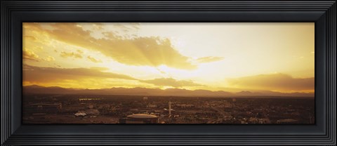 Framed Clouds over a city, Denver, Colorado, USA Print