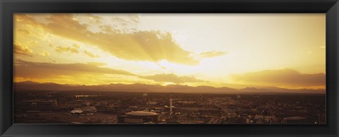 Framed Clouds over a city, Denver, Colorado, USA Print