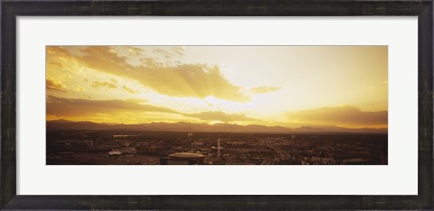 Framed Clouds over a city, Denver, Colorado, USA Print