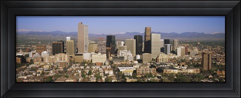 Framed Aerial view of Denver city, Colorado, USA Print