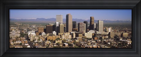 Framed Denver skyline, Colorado, USA Print