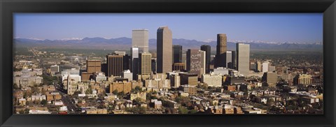 Framed Denver skyline, Colorado, USA Print