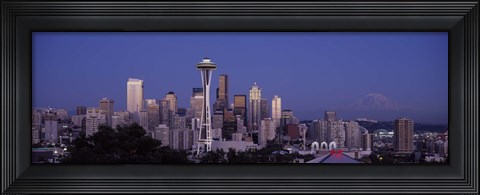 Framed Seattle Skyline Print