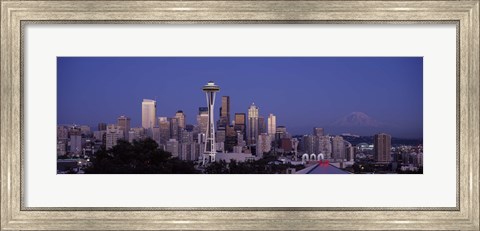 Framed Seattle Skyline Print