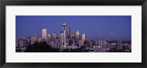 Framed Seattle Skyline Print