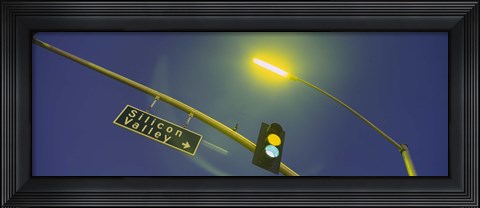 Framed Silicon Valley sign, San Francisco, California Print