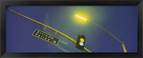 Framed Silicon Valley sign, San Francisco, California Print