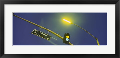 Framed Silicon Valley sign, San Francisco, California Print