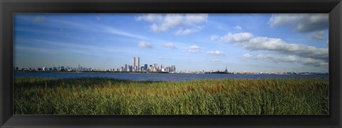 Framed Buildings at the waterfront, New Jersey, New York City, New York State, USA Print