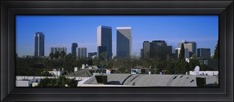 Framed Buildings and skyscrapers in a city, Century City, City of Los Angeles, California, USA Print