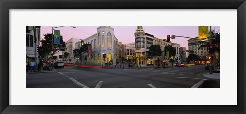 Framed Buildings in a city, Rodeo Drive, Beverly Hills, California, USA Print