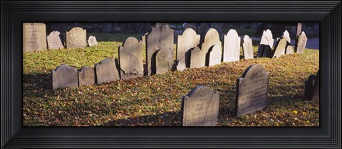 Framed Tombstones in a cemetery, Copp's Hill Burying Ground, Boston, Massachusetts Print