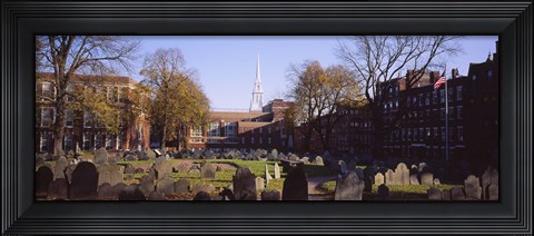 Framed Copp's Hill Burying Ground, Freedom Trail, Boston, Massachusetts Print