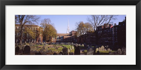 Framed Copp&#39;s Hill Burying Ground, Freedom Trail, Boston, Massachusetts Print