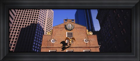 Framed Low angle view of a golden eagle outside of a building, Old State House, Freedom Trail, Boston, Massachusetts, USA Print