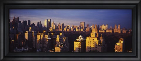Framed High angle view of a cityscape, Central Park, Manhattan, New York City, New York State Print