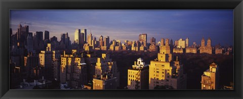Framed High angle view of a cityscape, Central Park, Manhattan, New York City, New York State Print