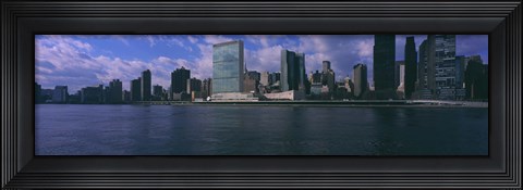 Framed Skyscrapers at East River, New York Print