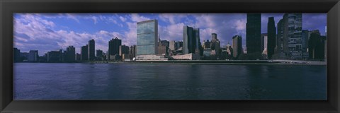 Framed Skyscrapers at East River, New York Print