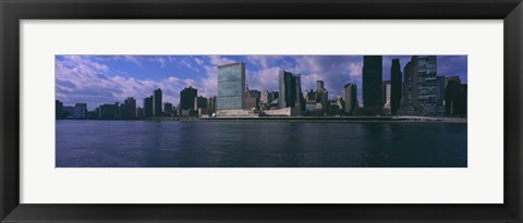 Framed Skyscrapers at East River, New York Print