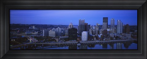 Framed Monongahela River at Dusk Print