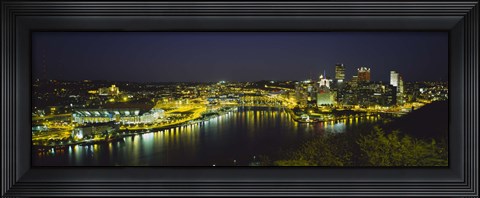Framed Pittsburgh, Pennsylvania Skyline Print