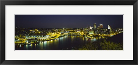 Framed Pittsburgh, Pennsylvania Skyline Print