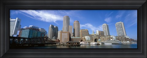 Framed Skyscrapers at the waterfront, Boston, Massachusetts Print