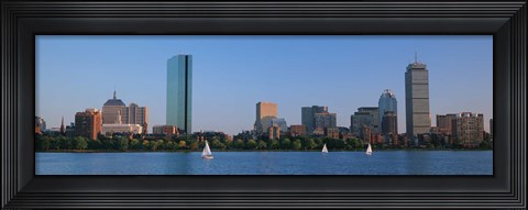 Framed Buildings at the waterfront, Back Bay, Boston, Massachusetts, USA Print
