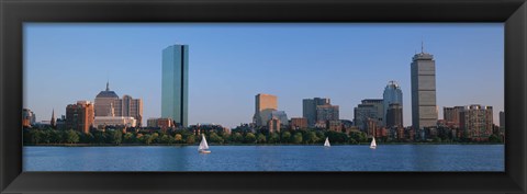 Framed Buildings at the waterfront, Back Bay, Boston, Massachusetts, USA Print