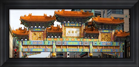 Framed Low angle view of a gate, Friendship Archway, Washington DC, USA Print