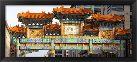 Framed Low angle view of a gate, Friendship Archway, Washington DC, USA Print