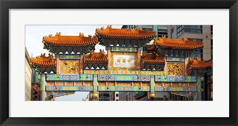 Framed Low angle view of a gate, Friendship Archway, Washington DC, USA Print