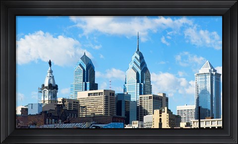 Framed Skyscrapers in a city, Liberty Place, Philadelphia, Pennsylvania, USA Print