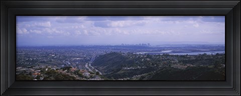 Framed High angle view of a bridge, Coronado Bridge, San Diego, California, USA Print
