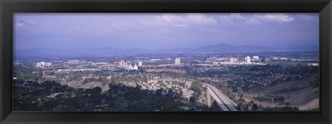Framed High angle view of a temple in a city, Mormon Temple, La Jolla, San Diego, California, USA Print