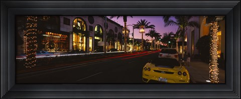 Framed Cars parked on the road, Rodeo Drive, City of Los Angeles, California, USA Print