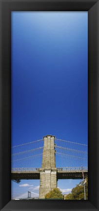 Framed Brooklyn Bridge from as Distance, Manhattan, New York City Print