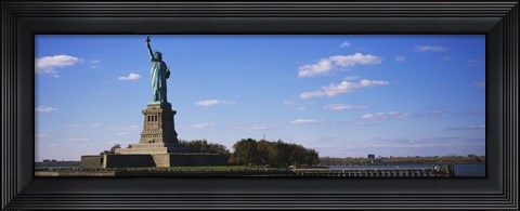 Framed Statue viewed through a ferry, Statue of Liberty, Liberty State Park, Liberty Island, New York City, New York State, USA Print