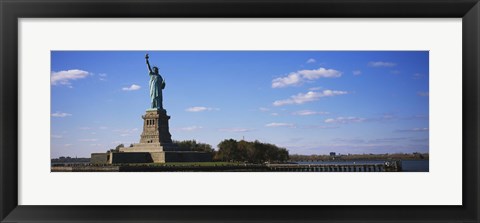 Framed Statue viewed through a ferry, Statue of Liberty, Liberty State Park, Liberty Island, New York City, New York State, USA Print