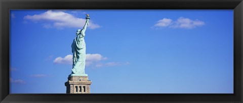 Framed Low angle view of a statue, Statue of Liberty, Liberty State Park, Liberty Island, New York City, New York State, USA Print