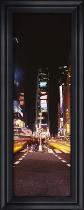 Framed Pedestrians waiting for crossing road, Times Square, Manhattan, New York City, New York State, USA Print