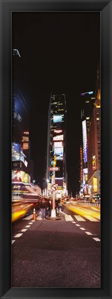 Framed Pedestrians waiting for crossing road, Times Square, Manhattan, New York City, New York State, USA Print