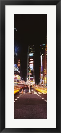Framed Pedestrians waiting for crossing road, Times Square, Manhattan, New York City, New York State, USA Print