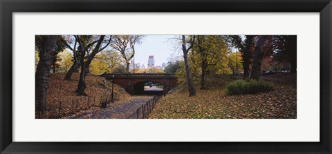 Framed Bridge in a park, Central Park, Manhattan, New York City, New York State, USA Print